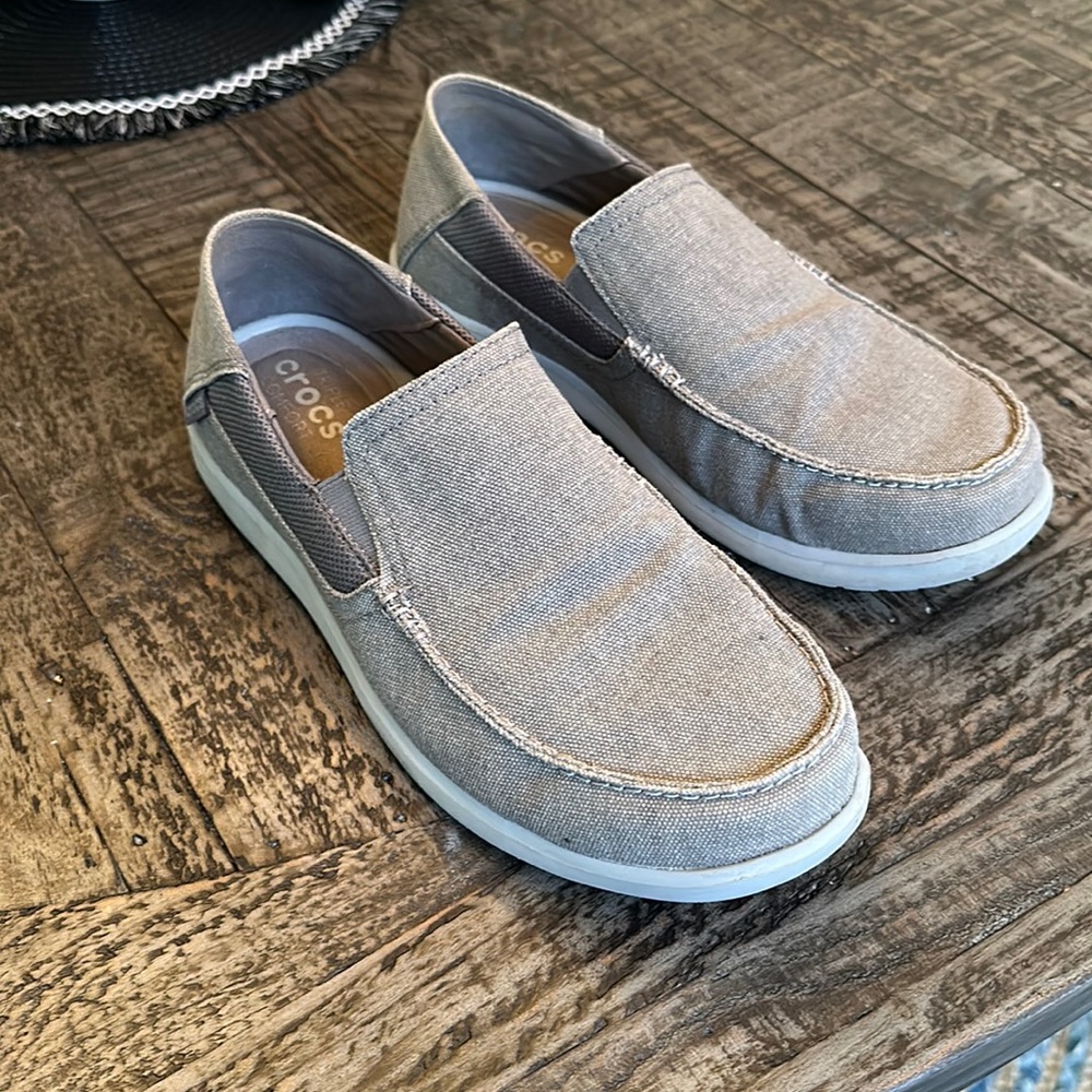 Gray slip on Crocs Men's size 10